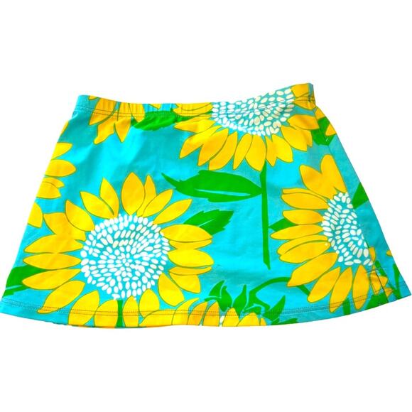 Lilly Pulitzer Little girl Yellow Sunflower Swim Skirt Bathing Suit bottom sz 4T - Picture 2 of 3
